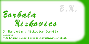 borbala miskovics business card